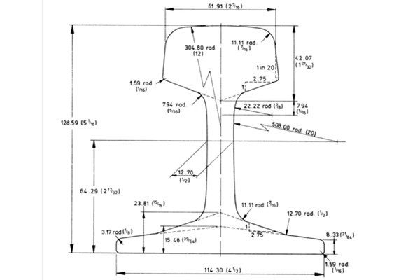 BS75A Steel Rail